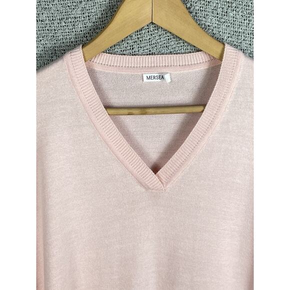 MerSea Catalina Sweater Women’s OS Rolled Hem EUC Pink Quiet Luxury Cozycore - Picture 3 of 15